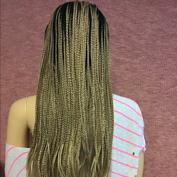 Beautiful Free Part Synthetic Lace Front Wigs with Baby Hair Box Braids - Picture 12 of 14